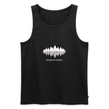 Sound Of Forest Wald Natur Schatten See Spiegel - Männer Premium Bio Tank Top - Schwarz - Vorne - AI Model Male 178 light (178cm)