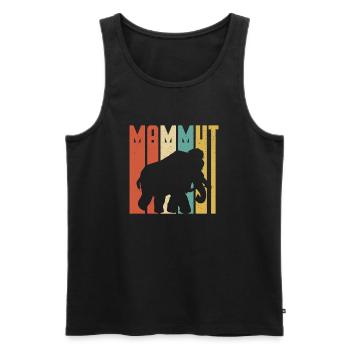 Retro Mammut Geschenk Mammoth Tier Geschenk - Männer Premium Bio Tank Top - Schwarz - Vorne - Michal (187cm)