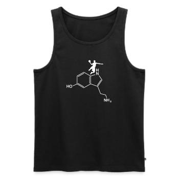 Serotonin Basketball chemische Strukturformel - Männer Premium Bio Tank Top - Schwarz - Vorne - AI Model Male 178 light (178cm)