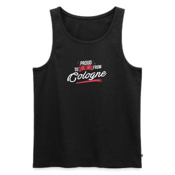 Proud To Be from Cologne - Stolze Kölner - Männer Premium Bio Tank Top - Schwarz - Vorne - Michal (187cm)