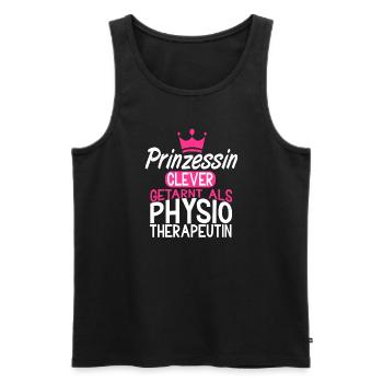 Physiotherapeutin Spruch Prinzessin Physiotherapie - Männer Premium Bio Tank Top - Schwarz - Vorne - Michal (187cm)