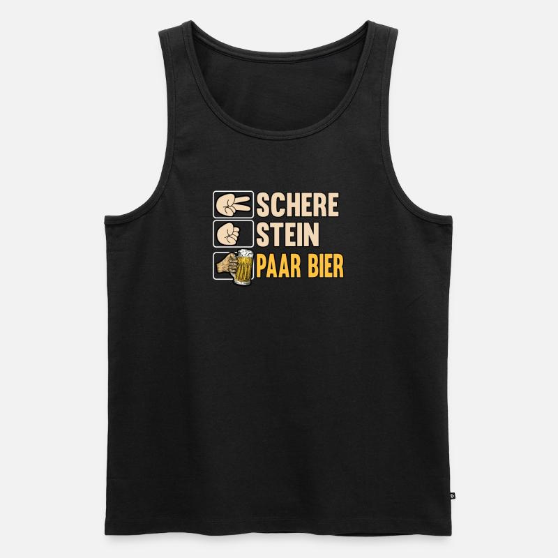  Pils Saufen Geschenkidee - Männer Premium Bio Tank Top - Schwarz