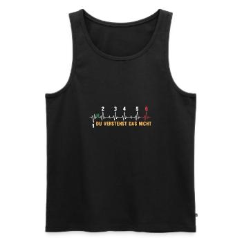 Herzschlag Motorrad 6 Gänge Schaltung EKG - Männer Premium Bio Tank Top - Schwarz - Vorne - Michal (187cm)