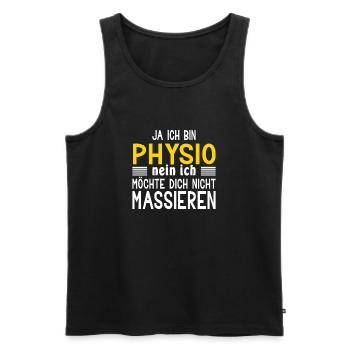 Ja Ich Bin Physio Und Nein Ich Möchte Dich Nicht M - Männer Premium Bio Tank Top - Schwarz - Vorne - AI Model Male 178 light (178cm)