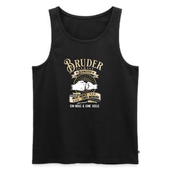 Bruder Schwester vintage Geburtstag Geschenk - Männer Premium Bio Tank Top - Schwarz - Vorne - Michal (187cm)