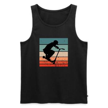 Scooter Roller Skater Tricks - Männer Premium Bio Tank Top - Schwarz - Vorne - AI Model Male 178 light (178cm)