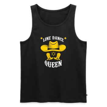 Line Dance Queen Country Music Tanz Geschenk - Männer Premium Bio Tank Top - Schwarz - Vorne - AI Model Male 178 light (178cm)