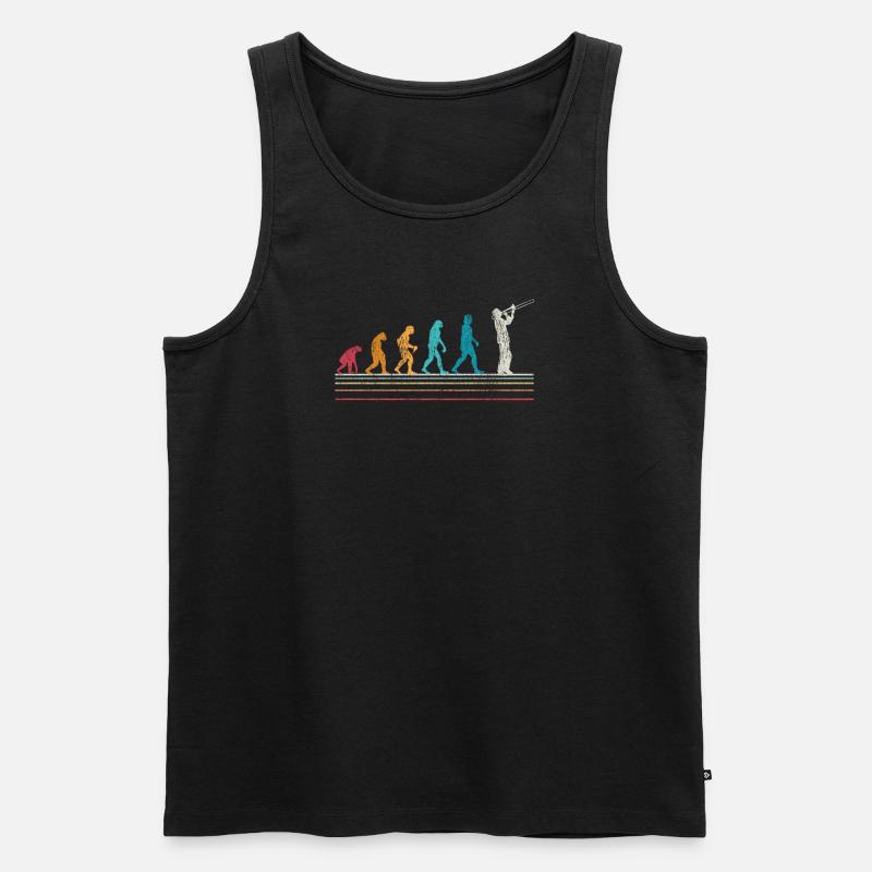 Trombone Evolution Trombone Player Retro - Herre Premium økologisk tanktop - sort