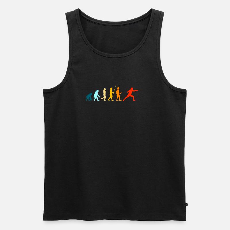 Evolution Fechter Fechten Hobby Training - Männer Premium Bio Tank Top - Schwarz