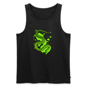 Fluorescent Eel by The Manzanita's - Men's Premium Organic Tank Top - black - Front - AI Model Male 178 light (178cm)