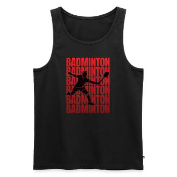 Badminton players Badminton club Badmintonduo - Men's Premium Organic Tank Top - black - Front - AI Model Male 178 light (178cm)