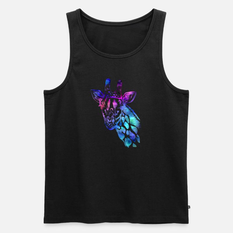 Giraffe - Männer Premium Bio Tank Top - Schwarz