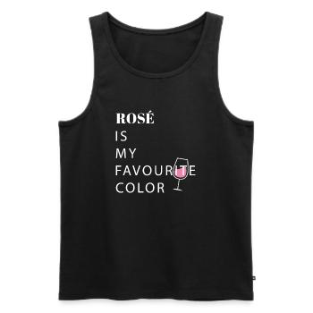 Rose favourite color Wine Gift Party Alcohol - Men's Premium Organic Tank Top - black - Front - AI Model Male 178 light (178cm)
