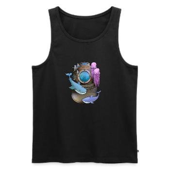 Deep Sea Scuba Diver Poison - Men's Premium Organic Tank Top - black - Front - AI Model Male 178 light (178cm)