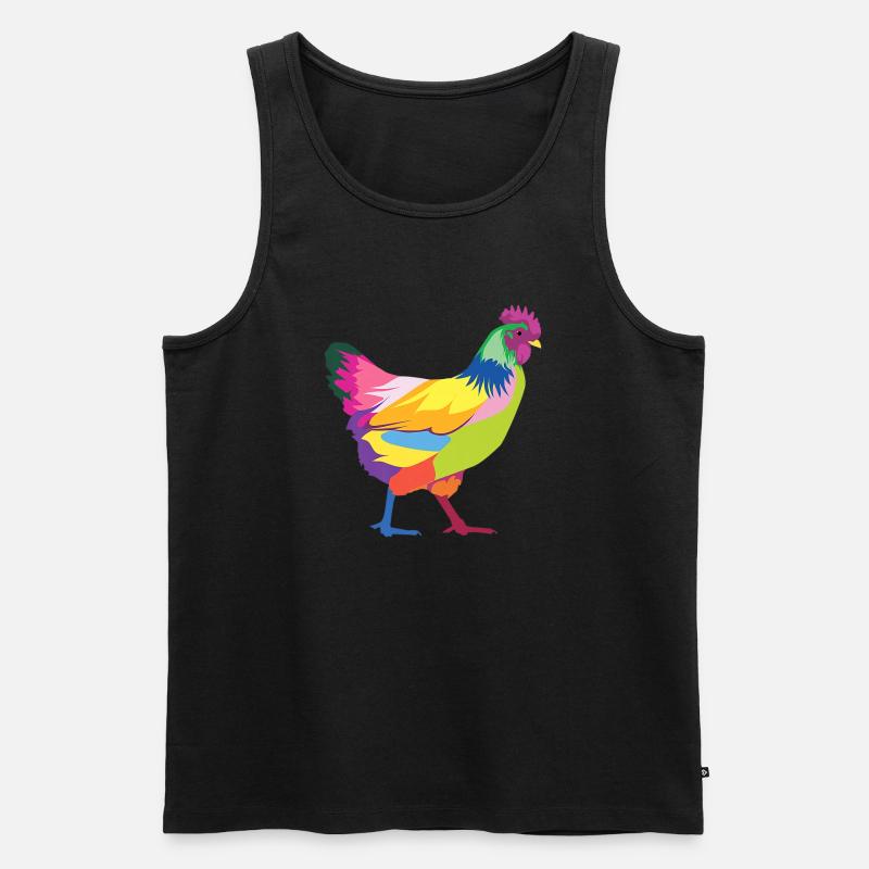 Huhn - Männer Premium Bio Tank Top - Schwarz