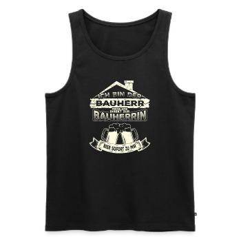 Bauherr Bauherrin Richtfest Hausbesitzer - Männer Premium Bio Tank Top - Schwarz - Vorne - Michal (187cm)