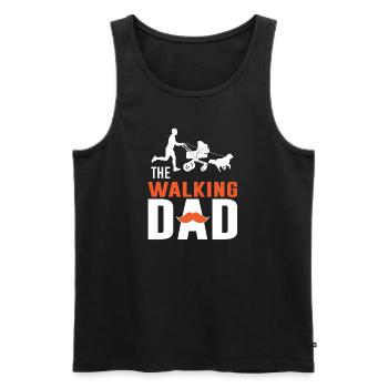 The Walking Dad - Männer Premium Bio Tank Top - Schwarz - Vorne - Michal (187cm)