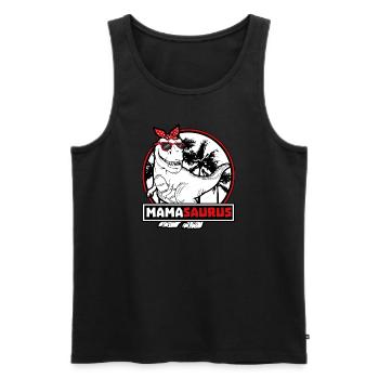 Tyrannosaurus Dinosaur T-Rex Mother Mama - Men's Premium Organic Tank Top - black - Front - Michal (187cm)