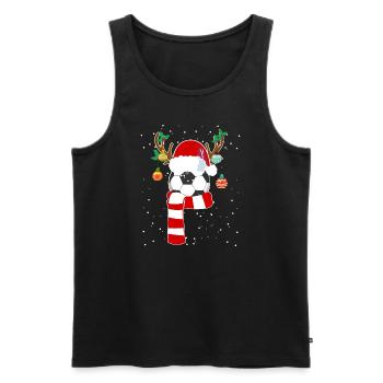 DRÔLE DE FOOTBALL DE NOËL - Débardeur bio Premium Homme - noir - Devant - Michal (187cm)