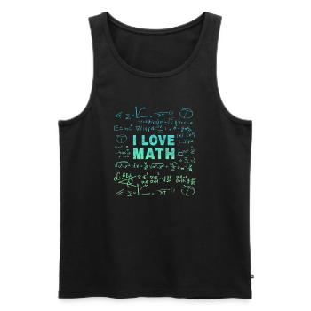 Math design for math teacher and math student - Men's Premium Organic Tank Top - black - Front - AI Model Male 178 light (178cm)