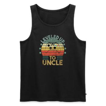 Uncle Gift - Ascended to Uncle - Men's Premium Organic Tank Top - black - Front - AI Model Male 178 light (178cm)