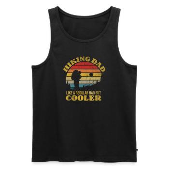 FUNNY HIKING DAD GIFT - Men's Premium Organic Tank Top - black - Front - AI Model Male 178 light (178cm)