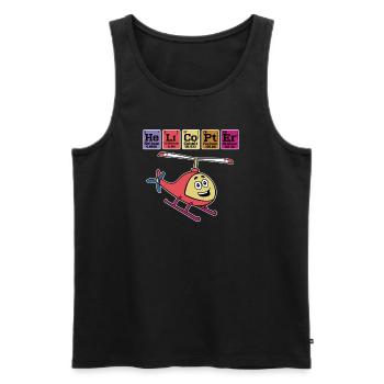 Helicopter Meme - Men's Premium Organic Tank Top - black - Front - AI Model Male 178 light (178cm)