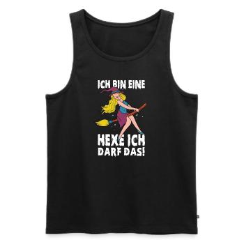 Hexen halloween Besen Hexe - Männer Premium Bio Tank Top - Schwarz - Vorne - Michal (187cm)