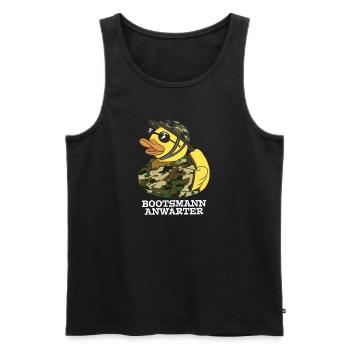 Bootsmann Anwärter Badeente Bundeswehr Soldat - Männer Premium Bio Tank Top - Schwarz - Vorne - Michal (187cm)