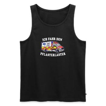 Pflaster Laster Fahrer Rettungsdienst - Männer Premium Bio Tank Top - Schwarz - Vorne - AI Model Male 178 light (178cm)