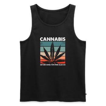 Abitur - Männer Premium Bio Tank Top - Schwarz - Vorne - Michal (187cm)