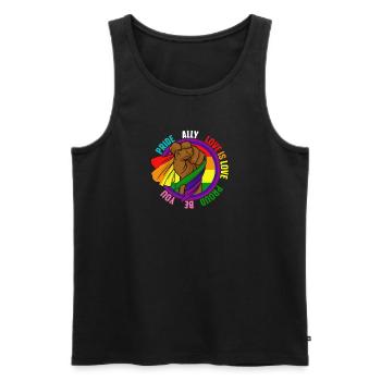 LGBTQ Gay Lesbienne Gay Pride Ally Be You Love - Débardeur bio Premium Homme - noir - Devant - Michal (187cm)