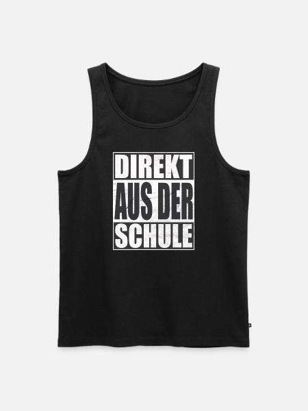 Direkt aus der Schule - Männer Premium Bio Tank Top - Schwarz