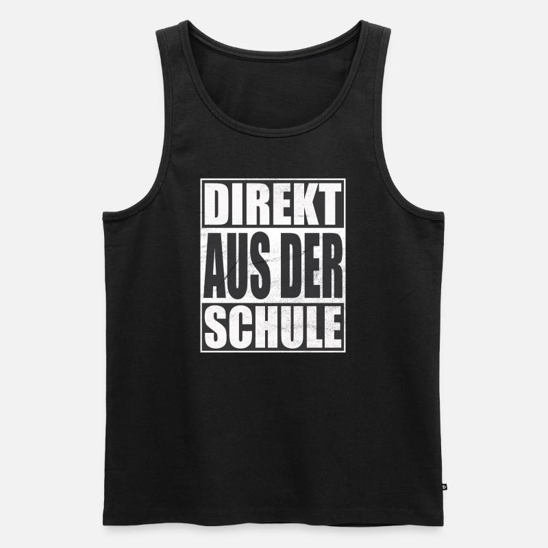 Direkt aus der Schule - Männer Premium Bio Tank Top - Schwarz