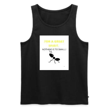 Great, Spirit, Small, tall, - Männer Premium Bio Tank Top - Schwarz - Vorne - AI Model Male 178 light (178cm)