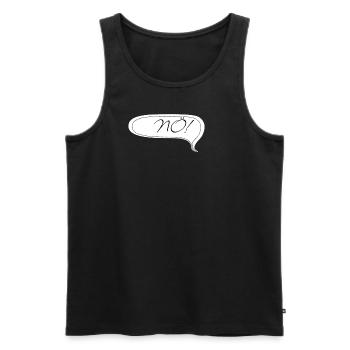 Nö Frenchie - Männer Premium Bio Tank Top - Schwarz - Vorne - Michal (187cm)