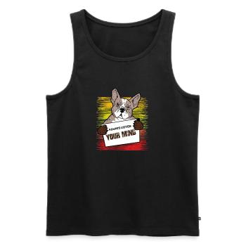 Hundeshirt tolles Design Hundeliebhaber - Männer Premium Bio Tank Top - Schwarz - Vorne - AI Model Male 178 light (178cm)