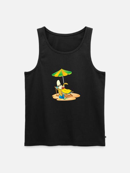 Sie ist hier die Top-Banane - Männer Premium Bio Tank Top - Schwarz