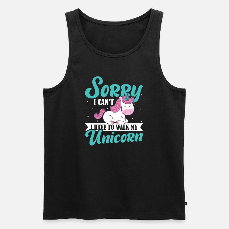 Einhorn - Männer Premium Bio Tank Top - Schwarz