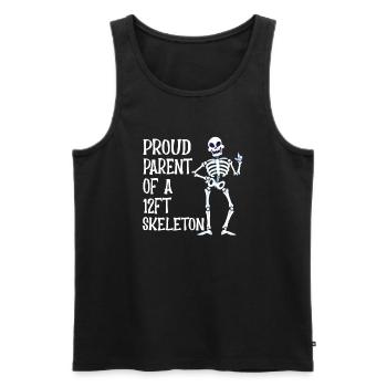 Proud Parent Of a 12 Foot Skeleton Halloween - Männer Premium Bio Tank Top - Schwarz - Vorne - Michal (187cm)