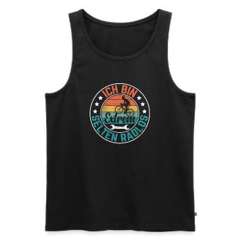 Fahrradfahrer Radfahrer Fahrrad - Männer Premium Bio Tank Top - Schwarz - Vorne - Michal (187cm)