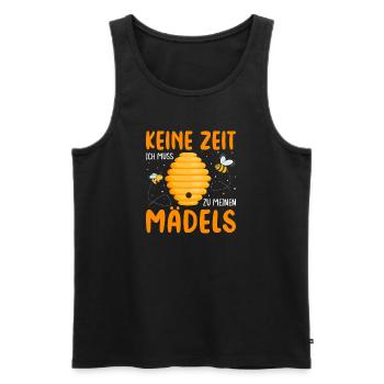 Imkerin Geschenkidee Biene Honig - Männer Premium Bio Tank Top - Schwarz - Vorne - Michal (187cm)