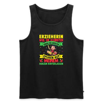 Erzieherin Kindergarten Abschiedsgeschenk - Männer Premium Bio Tank Top - Schwarz - Vorne - Michal (187cm)