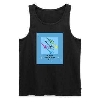 Mandoline - Einfach cool - Männer Premium Bio Tank Top - Schwarz - Vorne - Michal (187cm)