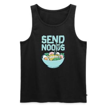 Noodles Food Noodle Soup - Men's Premium Organic Tank Top - black - Front - AI Model Male 178 light (178cm)