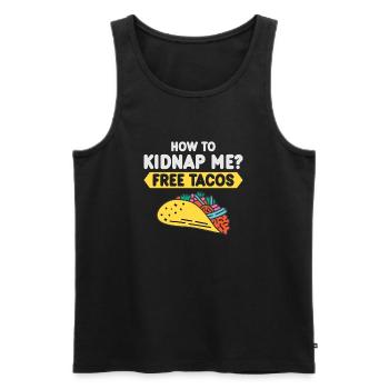 Taco Tacos Mexican Food - Men's Premium Organic Tank Top - black - Front - AI Model Male 178 light (178cm)