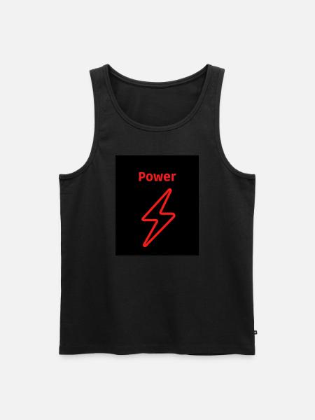 Power - Männer Premium Bio Tank Top - Schwarz