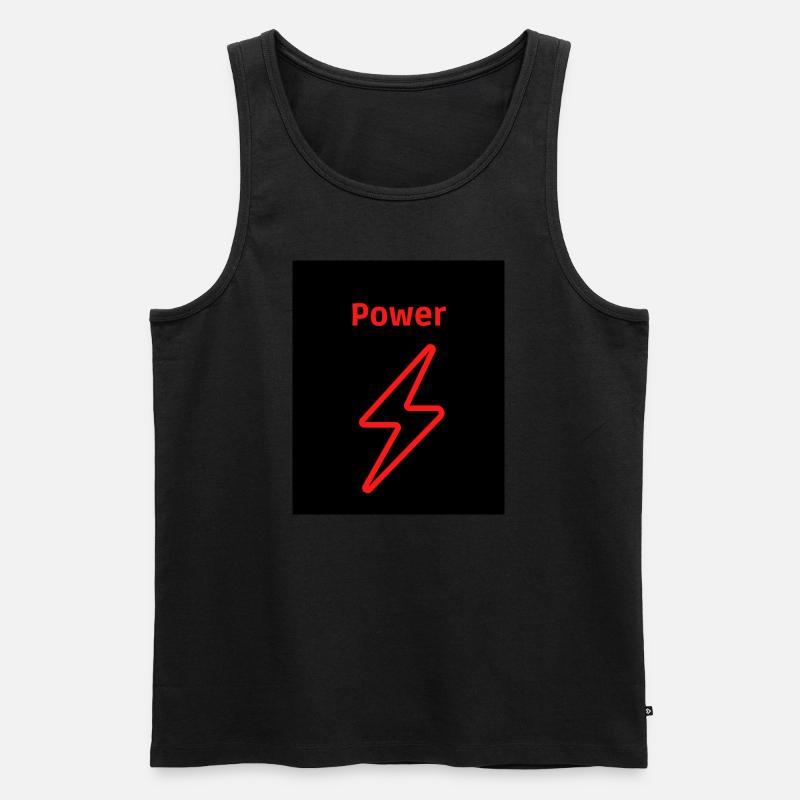 Power - Männer Premium Bio Tank Top - Schwarz