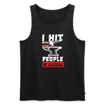 Blacksmith Armourer Goldsmith - Men's Premium Organic Tank Top - black - Front - AI Model Male 178 light (178cm)