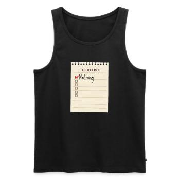 To do Liste - Männer Premium Bio Tank Top - Schwarz - Vorne - AI Model Male 178 light (178cm)